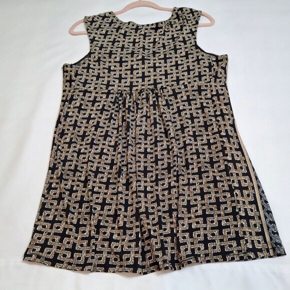 V Neck Short Dress Size L Sleeveless Knotted Front Stretchy Sleeveless Gathered - Picture 7 of 9